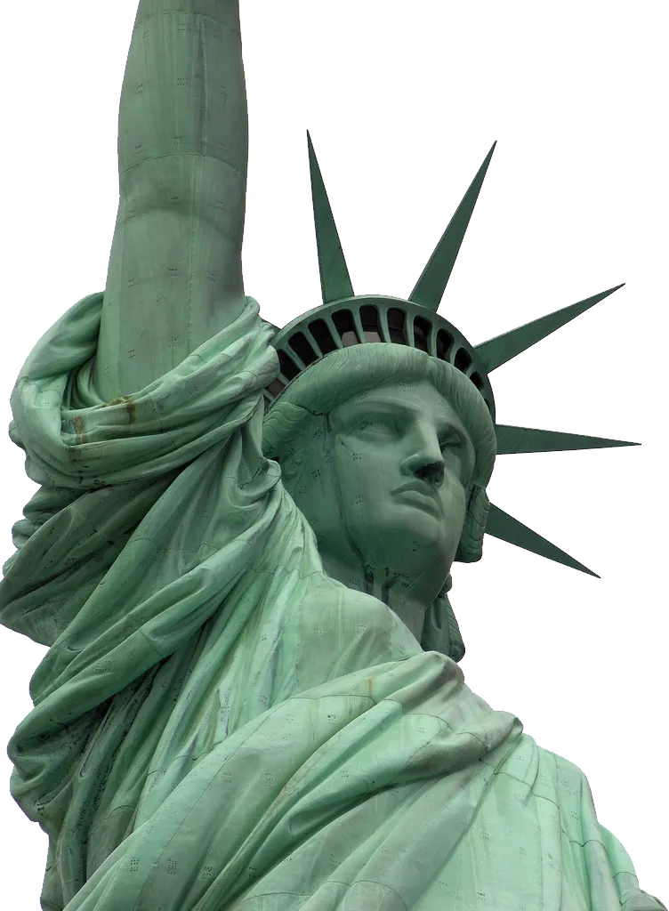 Statue of Liberty minimalistic icon, line art, vector png